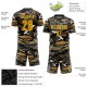 Benutzerdefinierte Figur Gold-Altgold Sublimation Fußball Uniform Trikot Benutzerdefinierte Figur Gold-Altgold Sublimation Fußball Uniform Trikot