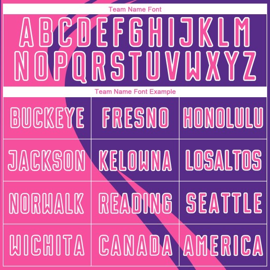 Benutzerdefinierte Rosa Lila-Weiß Curve Linien Sublimation Fußball Uniform Trikot Benutzerdefinierte Rosa Lila-Weiß Curve Linien Sublimation Fußball Uniform Trikot