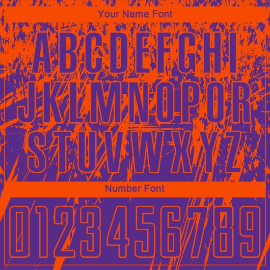 Benutzerdefiniertes lila-orangefarbenes Sublimations-Fußballtrikot Benutzerdefiniertes lila-orangefarbenes Sublimations-Fußballtrikot