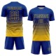 Benutzerdefinierte Royal Yellow Pinstripe Fade Fashion Sublimation Fußball Uniform Trikot Benutzerdefinierte Royal Yellow Pinstripe Fade Fashion Sublimation Fußball Uniform Trikot
