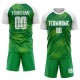 Benutzerdefiniertes Neongrün-Weiß-Kelly-Grün-Sublimations-Fußballtrikot Benutzerdefiniertes Neongrün-Weiß-Kelly-Grün-Sublimations-Fußballtrikot