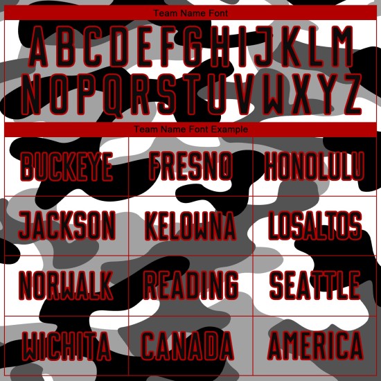 Benutzerdefinierte Camo Schwarz-Rot Sublimation Salute To Service Fußball Uniform Trikot