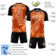 Benutzerdefiniertes Orange Bay Orange-Schwarzes Fußballtrikot mit afrikanischem Muster Benutzerdefiniertes Orange Bay Orange-Schwarzes Fußballtrikot mit afrikanischem Muster