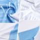 Benutzerdefinierte Himmelblau Schwarz-Weiß Wellen Sublimation Fußball Uniform Jersey Benutzerdefinierte Himmelblau Schwarz-Weiß Wellen Sublimation Fußball Uniform Jersey