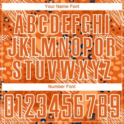 Benutzerdefiniertes Orange Bay Orange-Schwarzes Fußballtrikot mit afrikanischem Muster